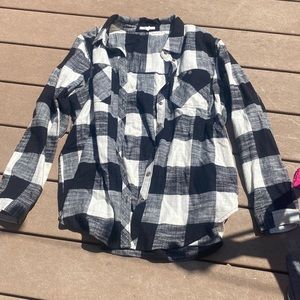 black and white flannel